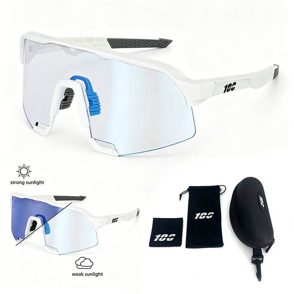 Bicycle Photochromic Sunglasses UV400 HD Lens MTB Cycling Goggles For Men Outdoor Sports Windproof Women Road Bike Glasses