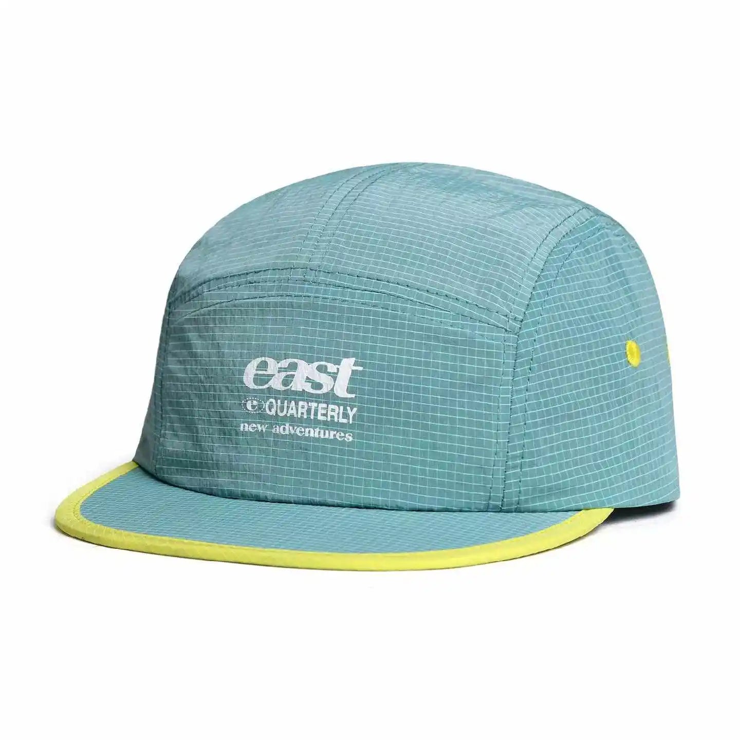 Quick Dry 5 Panel Cap Men Women Lightweight Breathable Camper Hat Outdoor Hiking Running Baseball Caps Contrast Color Flat Brim