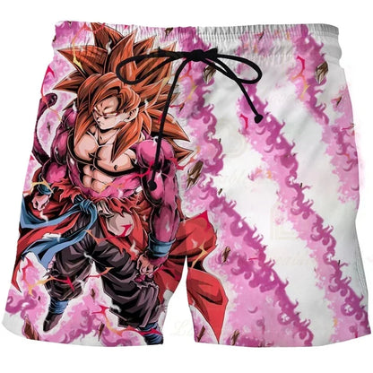 2026 Summer Dragon Ball Beijita Super Blue Saiyan 3D Printed Super Large Edition Beach Shorts, Comfortable and Breathable