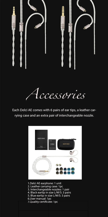 Auricolari cablati Kefine X ANELEARS Delci AE 10mm HiFi IEM – Monitor in-ear con driver DLC+PU e doppia sintonizzazione per musica e gaming