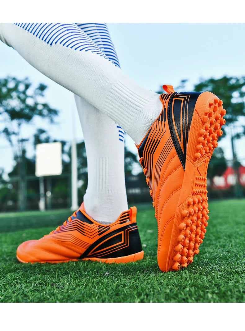 Crampons de Football unisexes pour jeunes, chaussures de Football légères TF pour les matchs d'entraînement, poignée améliorée, confort, conception Durable