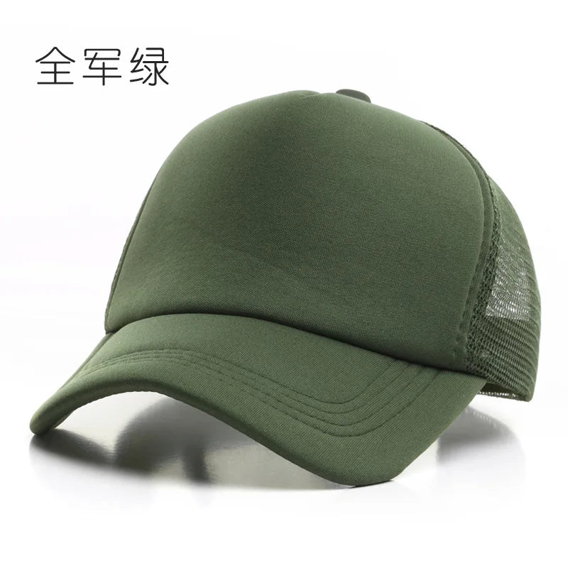 Customized Logo Mesh Baseball Caps Men Women 5 Panel Cheaper Trucker Hats Sports Team Snapback Caps Summer Sun Dad Hat Gorras