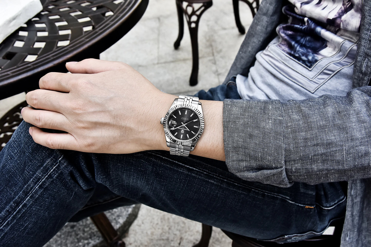 Relojes PAGANI DESIGN 2026 nuevos de lujo en oro y plata, relojes mecánicos para hombre, acero inoxidable, cristal de zafiro, reloj automático