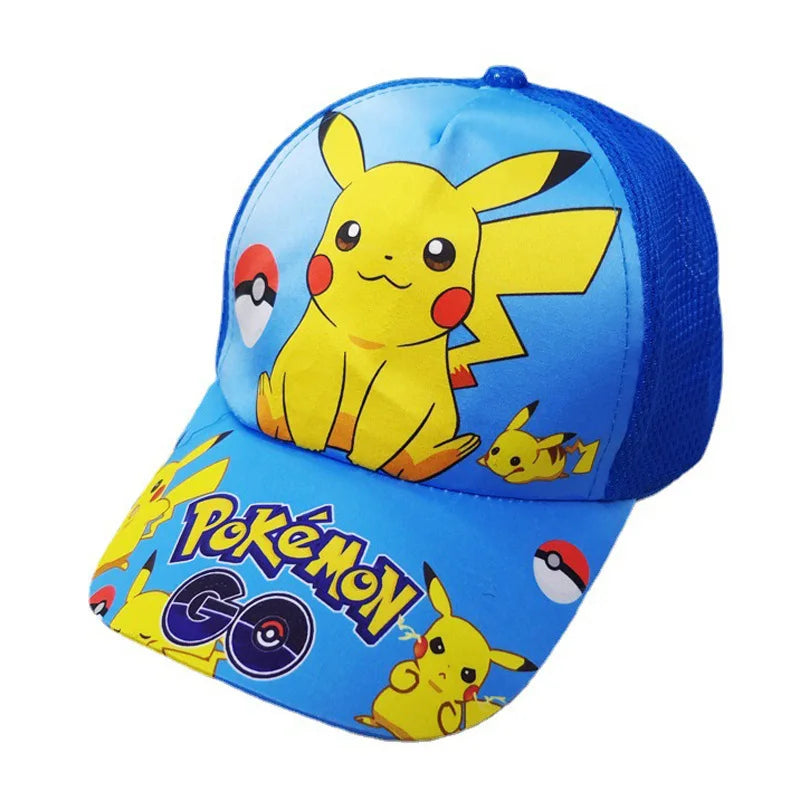 Cartoon Pokemon Baseball Cap Pikachu Hat Adjustable Pokemon Cosplay Hip Hop kids Girls Boys Anime Figure Toys children Gifts
