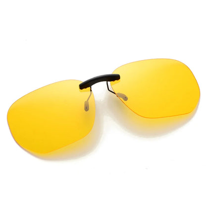 KLASSNUM Men Driving Clip On Polarized Sunglasses for Myopia Eyeglasses Women Square Night Vision Fishing UV400 Sun Glasses Clip