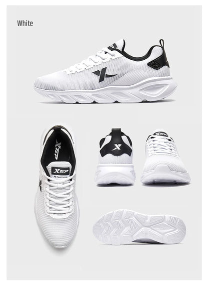 Zapatillas de running Xtep para hombre 2025 primavera, zapatillas deportivas absorbentes del sudor, resistentes al desgaste y estables, sneakers deportivos 880119115131