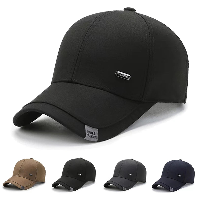 Unisex-Baseballcap mit kleinem Eisen-Label, verstellbare Casual-Outdoor-Kappe für Frühling und Herbst, Sonnenschutz-Sportcap