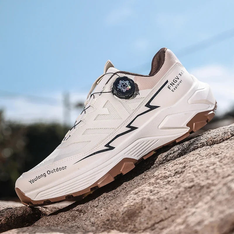 Sneakers da uomo casual outdoor antiscivolo e ammortizzanti, versatili scarpe da hiking off-road con suola morbida e confortevole per running