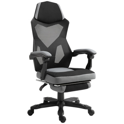 Office chair, gaming armchair, height adjustable, backrest, swivel, casters, footrest, mesh gaming chair, multi-purpose chair