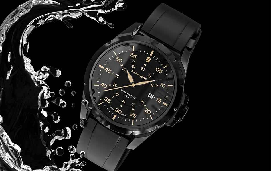SAPPHERO Herrenuhr – Luxuriöse Quarzuhr, wasserdicht bis 50 m, ausgestattet mit einem importierten Uhrwerk und einem Edelstahlgehäuse – Eine ideale Geschenkidee für Herren.