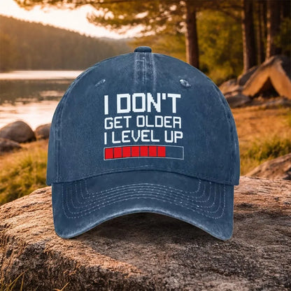 Gamer Level Up Birthday Baseball Cap Washed Cotton Adjustable Outdoor Trucker Hat