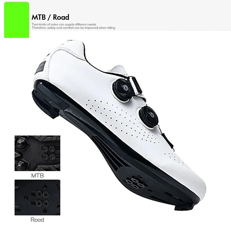 Neue Fahrradschuhe für Herren, selbstverriegelnde Rennrad-Sportschuhe, lockless Trainingsschuhe, SPD-Cleats-Fahrradschuhe für Damen