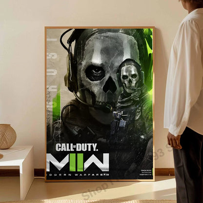 COD Call Of Duty G-Ghosts Poster Self-adhesive Art Waterproof Paper Sticker Coffee House Bar Room Wall Decor