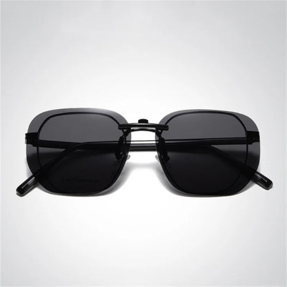 KLASSNUM Men Driving Clip On Polarized Sunglasses for Myopia Eyeglasses Women Square Night Vision Fishing UV400 Sun Glasses Clip