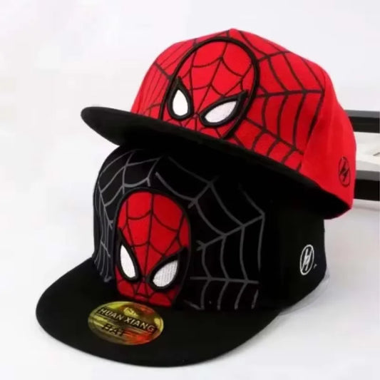 Cartoon Spider Embroidery Baseball Cap Flat Hip Hop Snapback Hat Adjustable Sun Hat for Casual Party Cosplay