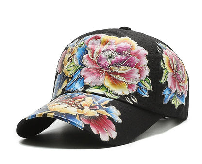 Summer Quick Dry Baseball Cap Men's and Women's Flower Sun Hats Printed Chinese Style Floral Sun Hats Outdoor Hats