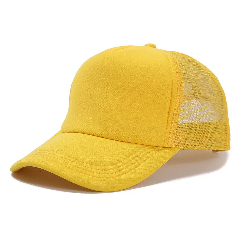 Customized Logo Mesh Baseball Caps Men Women 5 Panel Cheaper Trucker Hats Sports Team Snapback Caps Summer Sun Dad Hat Gorras