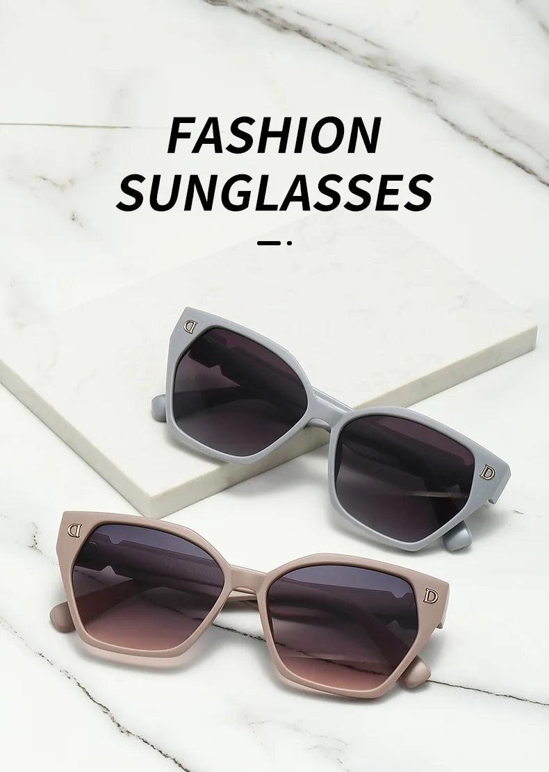 New Luxury D Brand Glamour Sunglasses For Women And Men Stylish Cat Eye Designer Eyewear Classic Fashion Unisex Glasses UV400