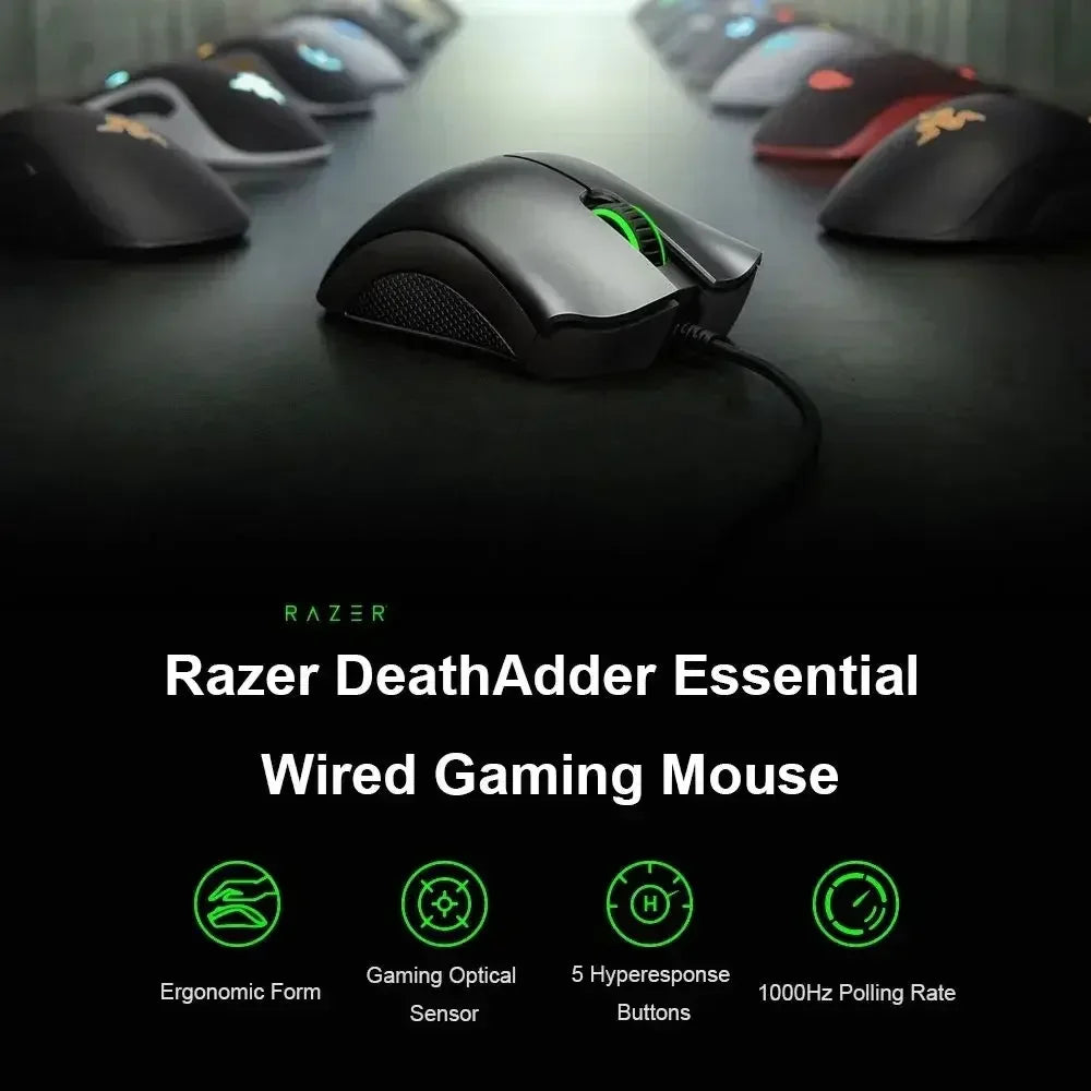 Razer NEW YEAR GIFT Presente Thunder Snake Viper Mini Rato Gaming com Cabo para Computador e Portátil Esports com Luz RGB, Rato para Mãos Pequenas