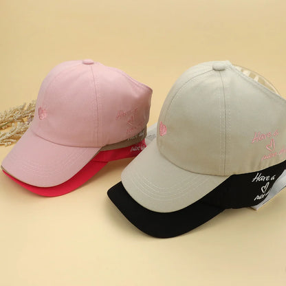 Fashion Kids Baseball Caps for Boys Girls Sun Hat Hollow High Ponytail Caps Children Sunshade Baseball Caps for age 4-12 Years