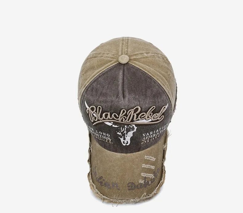 Neue coole Herren-Baseballcap aus gewaschener Baumwolle im Retro-Stil für alle Jahreszeiten – Outdoor-Sportkappe für Herren als Accessoire