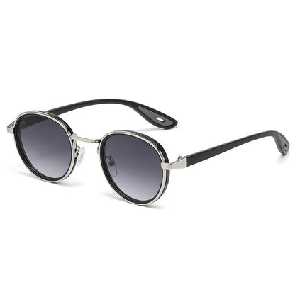 KLASSNUM Round Vintage Sunglasses Men Women 2026 New Punk Fashion Shades Trendy Luxury Brand Casual Anti UV Lens Sun Glasses