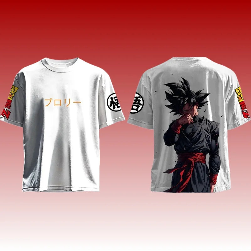 New Football Jerseys Japanese Anime Bandai Dragon Ball Goku Saiyan T-shirt Sporty Street Loose for Men and Children Christmas