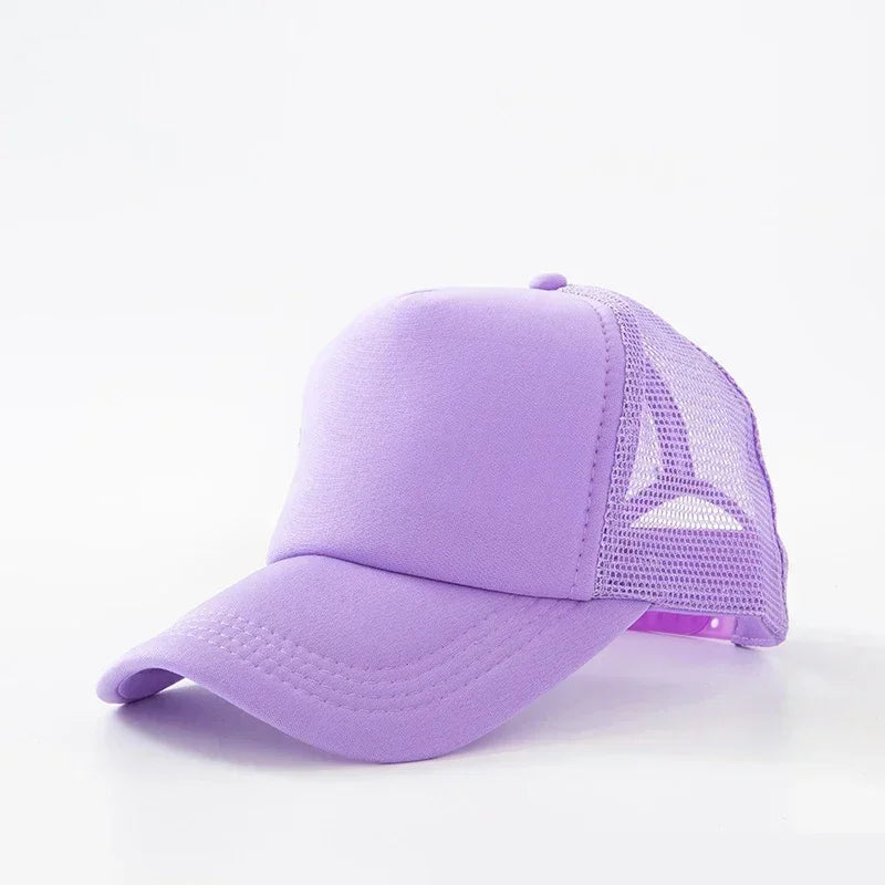 Custom Hat with Logo Printing Polyester Mesh Trucker Hat Adjustable Dad DIY Logo Baseball Cap for Men Women