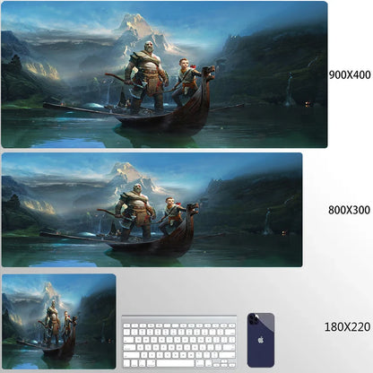Gaming God of War Mouse Pad 80x30 Computer Accessories Mousepad Xxl Game Mats Deskmat Gamer Desk Mat Mause Anime Office Pc Pads