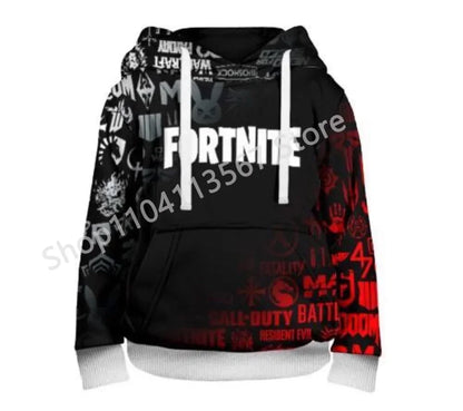 Sudaderas con capucha Llama Battle Royale F-Fortnited con estampado 3D para hombre, mujer y niños, sudaderas para niño y niña, pulóver streetwear verde