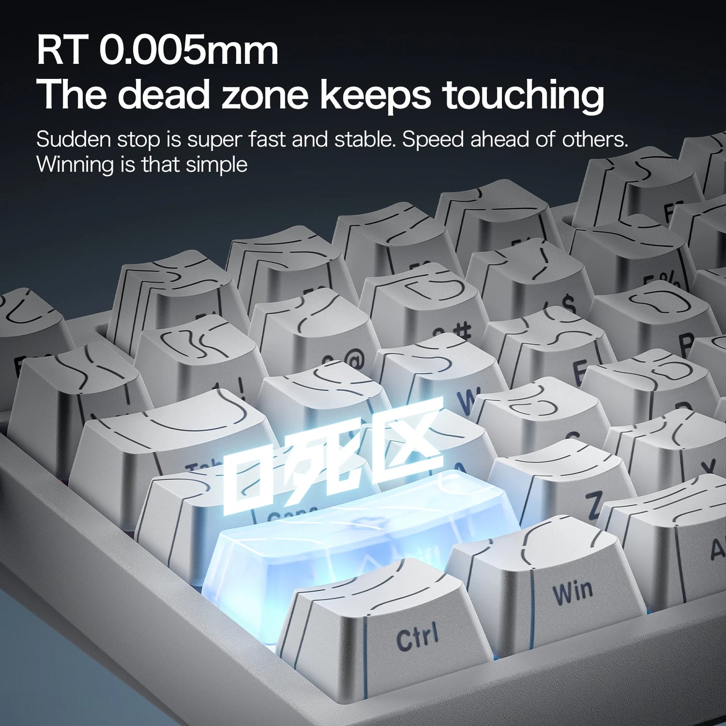 Tastiera gaming magnetica cablata ATTACK SHARK R82 HE 75% RGB 8000Hz Rapid Trigger, attuazione 0.005mm