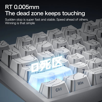 Tastiera gaming magnetica cablata ATTACK SHARK R82 HE 75% RGB 8000Hz Rapid Trigger, attuazione 0.005mm