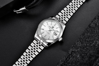 Relojes PAGANI DESIGN 2026 nuevos de lujo en oro y plata, relojes mecánicos para hombre, acero inoxidable, cristal de zafiro, reloj automático