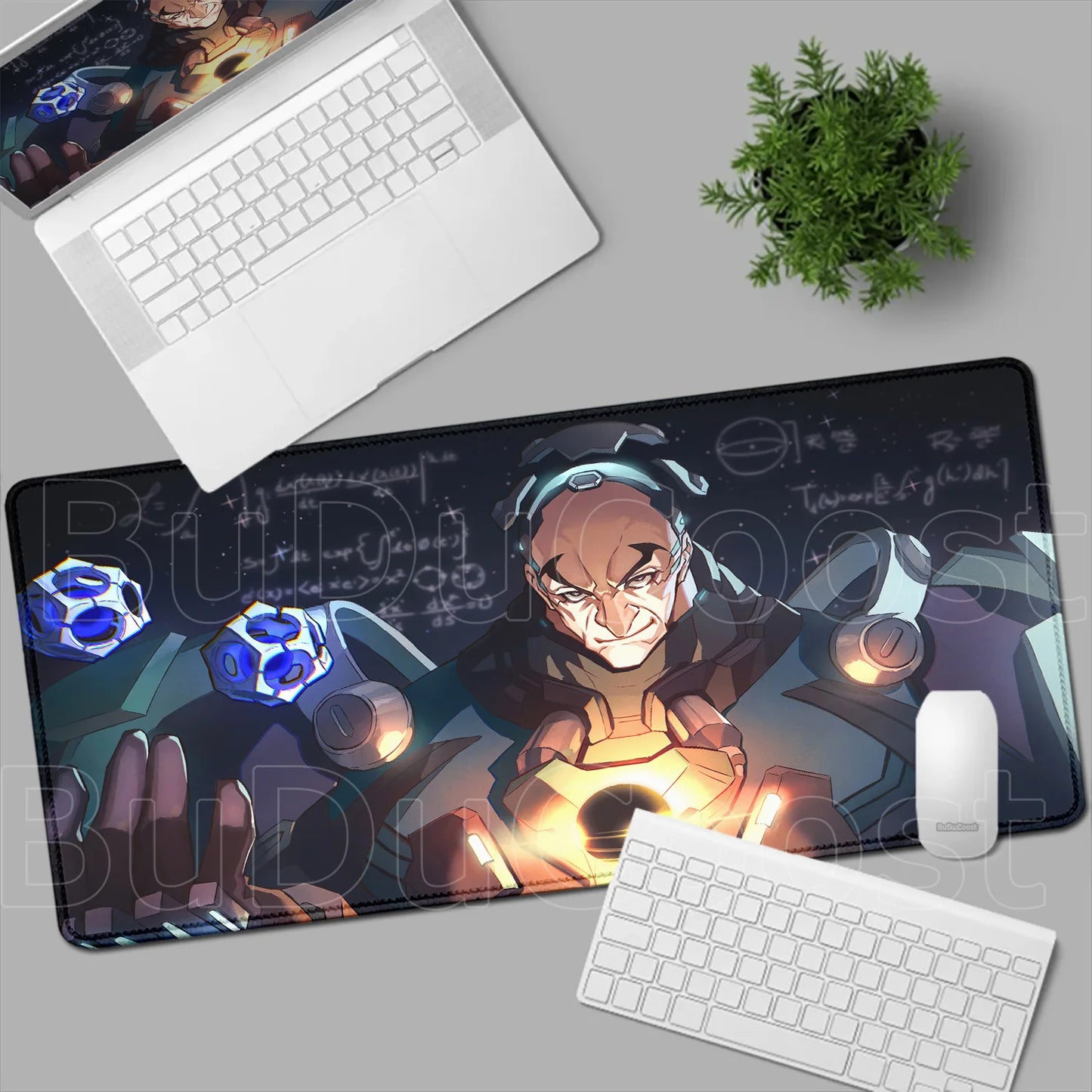 Tapete de rato gaming Overwatch Anime Girl grande XXL com impressão HD, base para teclado de computador, portátil e escritório, tapete de secretária em borracha macia 900x400 MM