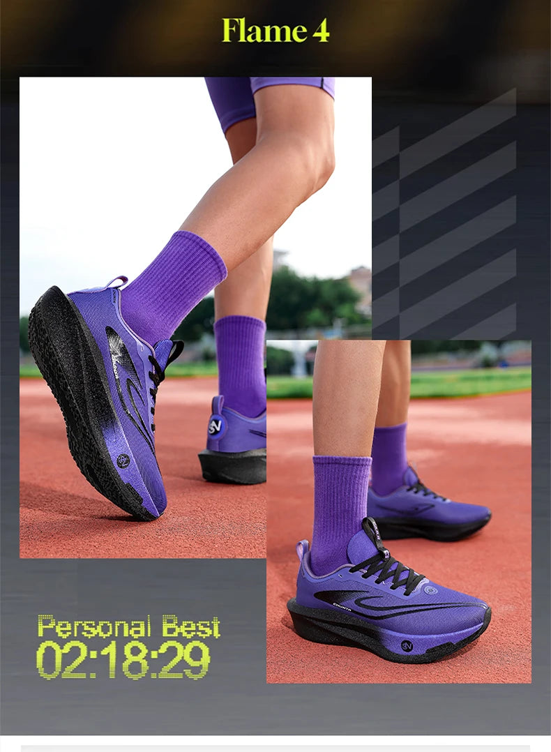 Carbon Plate Sports Running Shoes Marathon Men Breathable Lightweight Women's Comfortable Athletic Non-Slip Chunta Sneakers