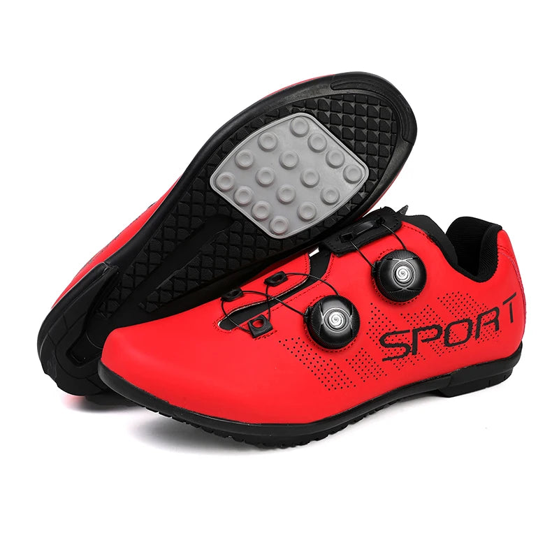 Scarpe da ciclismo ultraleggere, traspiranti e leggere, suole rigide compatibili SPD per allenamento e competizioni su bici da strada e mountain bike