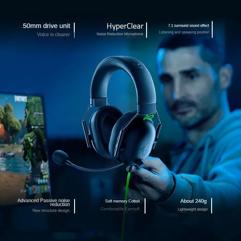 Razer BlackShark V2 X Gaming Headset – 7.1 Surround Sound Wired Gaming Headphones with Microphone for PC, PS4, PS5, Xbox & Switch