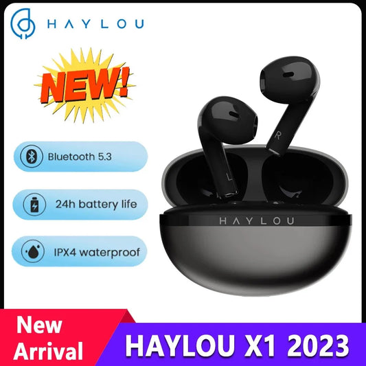 HAYLOU X1 2023 TWS Bluetooth 5.3 Earphone 24H Battery Life Wireless Headphone APP Control Sports Earphones IPX4 Waterproof Earbuds