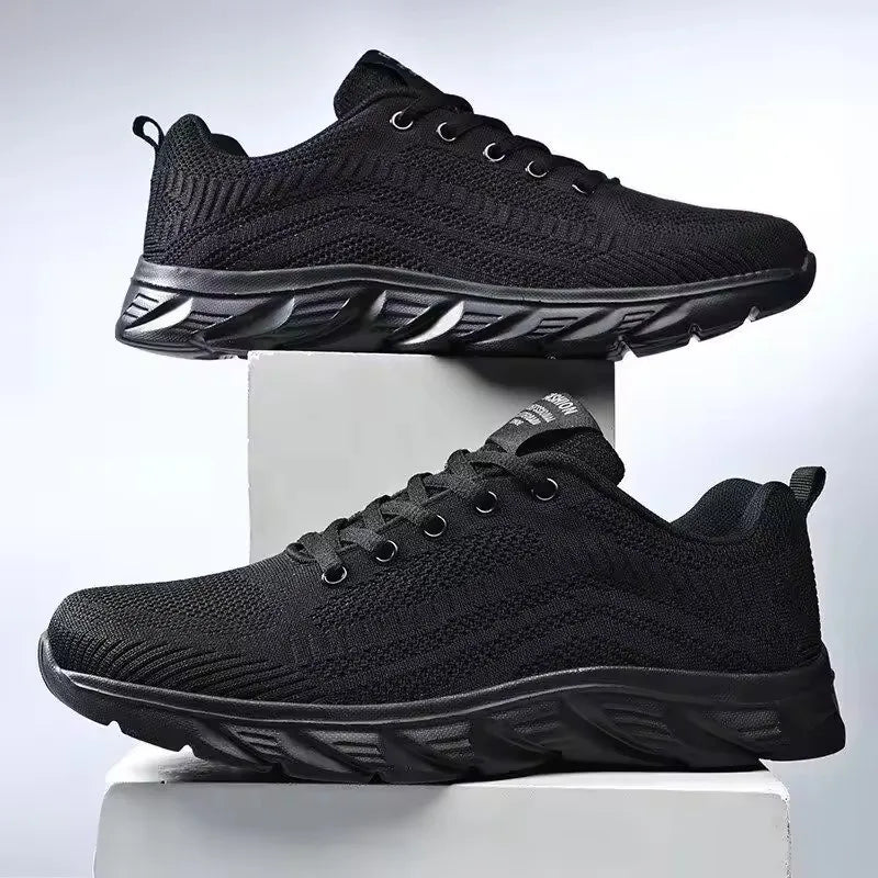 Zapatillas deportivas para hombre para correr y hacer jogging, sneakers casuales de exterior con cordones, malla transpirable ligera, para tenis y caminar al aire libre, tallas 39-46
