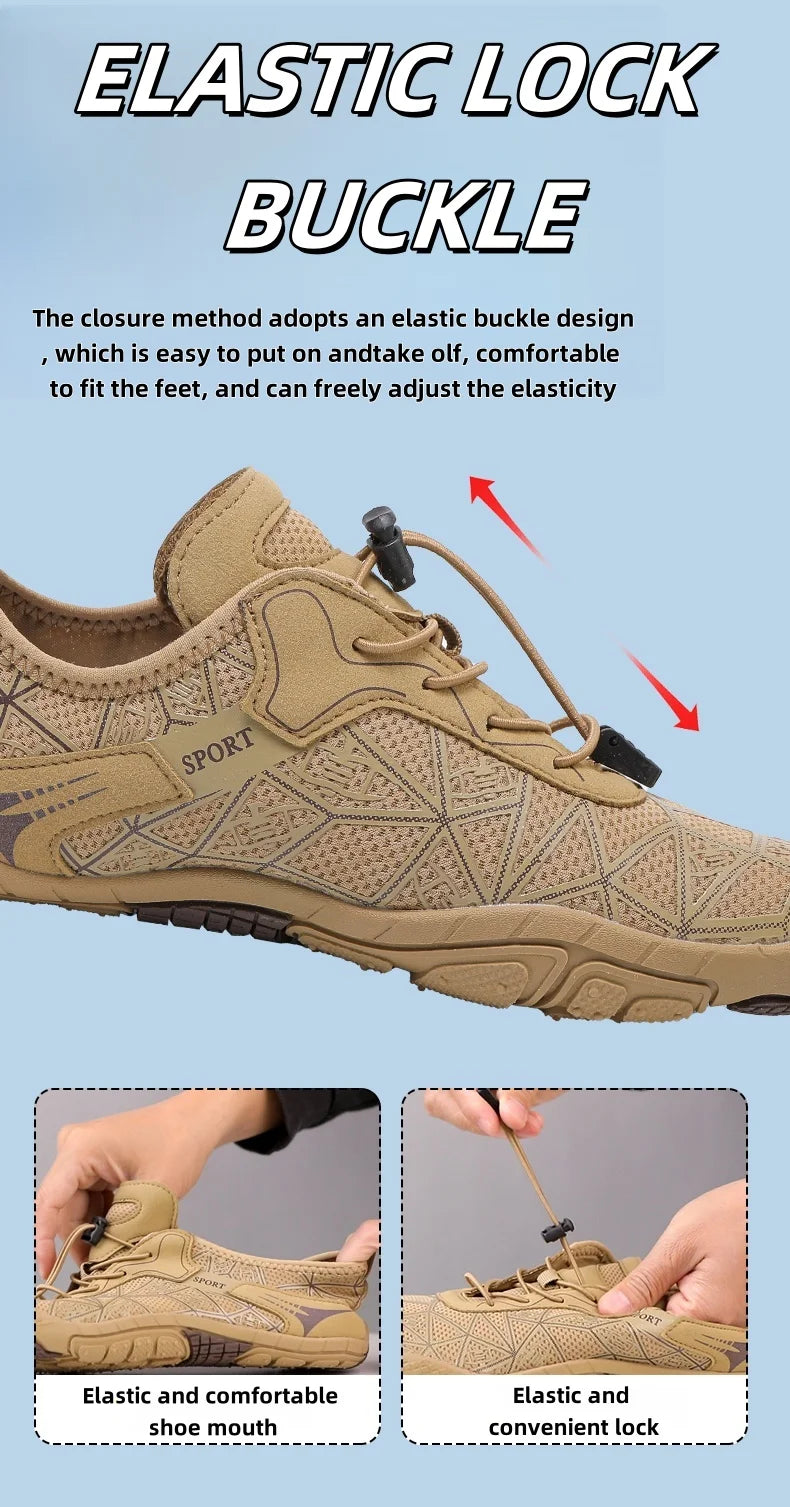 Barefoot shoes, quick-drying non-slip outdoor men's lightweight wading shoes, suitable for beaches, hiking, fitness, sports shoes size 36-4