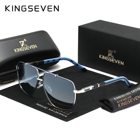 KINGSEVEN New Luxury Sunglasses Men UV400 Square Large Frame Polarized Glasses Male Women Outdoor Causal Fashion Driving Eyewear