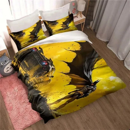 3D-gedrucktes B-Batman-Bettwäsche-Set, Cartoon-Bettbezug und Kissenbezüge, mehrere Größen, Schlafzimmerdeko, Geschenk für Jugendliche und Erwachsene