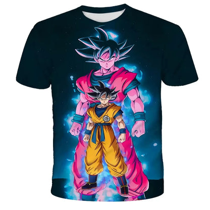 2026 Summer Dragon Ball T Shirt Kids Tops Tee Anime Figures Son Goku Super Saiyan T-shirt Boys T-shirts Children Short Sleeve