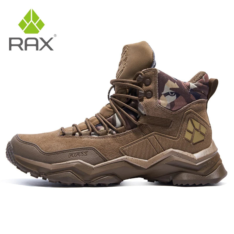 RAX Winter Men's and Women's Hiking Shoes Snow Boots Waterproof Leather Sports Shoes Super Warm Men's Outdoor Work Boots