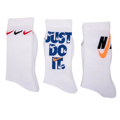 Nike Fashionable Casual Men's and Women's Sports Socks (Comfortable and Breathable) 3-Pack DH3822-902