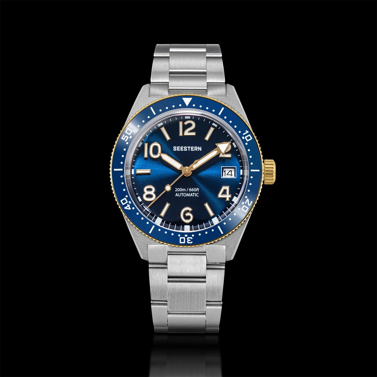 Sugess Diving Watch for Men Automatic Mechanical Wristwatches 20ATM Waterproof Sapphire NH35A Movement BGW9 Luminous New S434-2