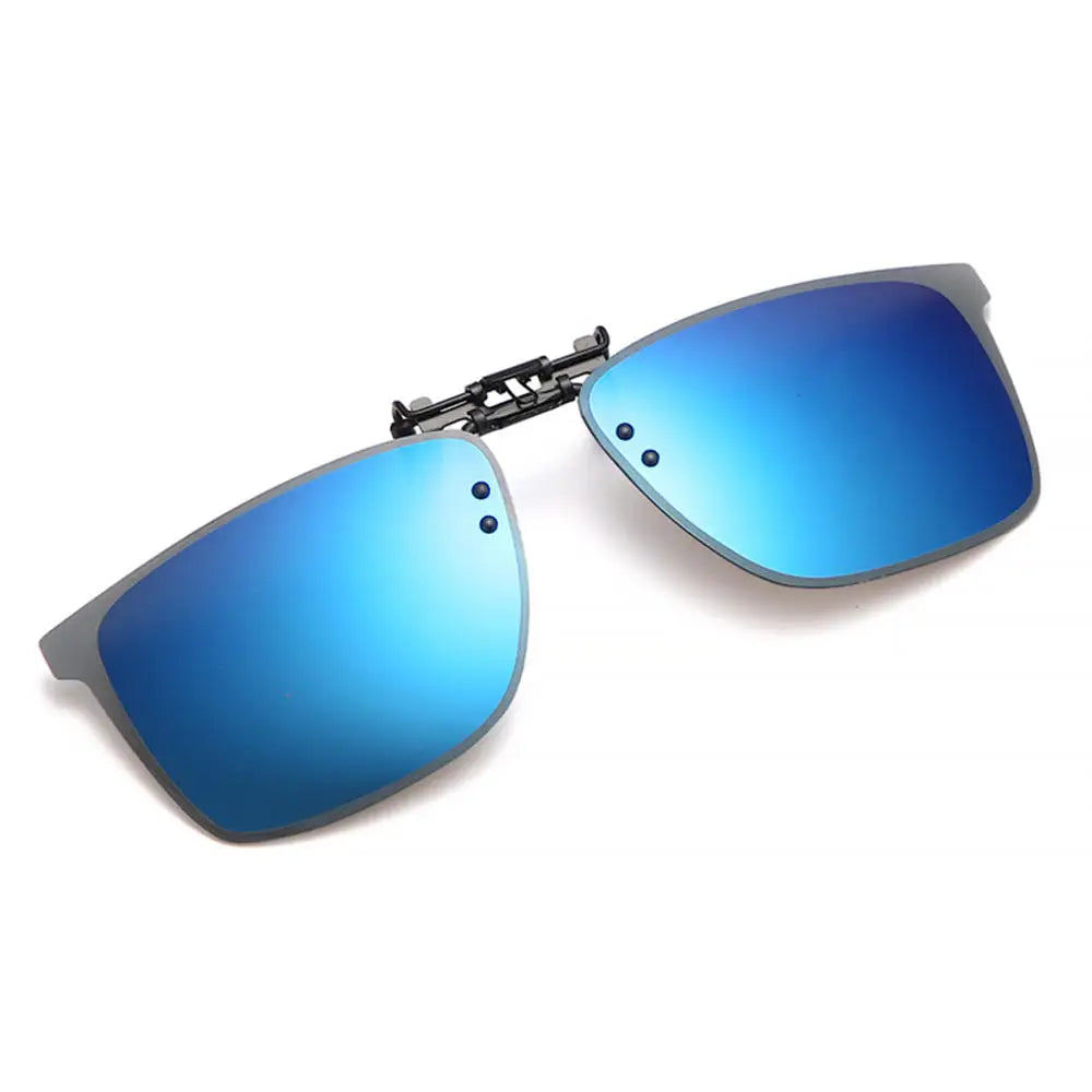 New Arrival Polarized Flip-up Clips Sunglasses for Myopia glasses, Retro Big Size Square Al-Mg glass Clip-on Sunglass Clip C3167