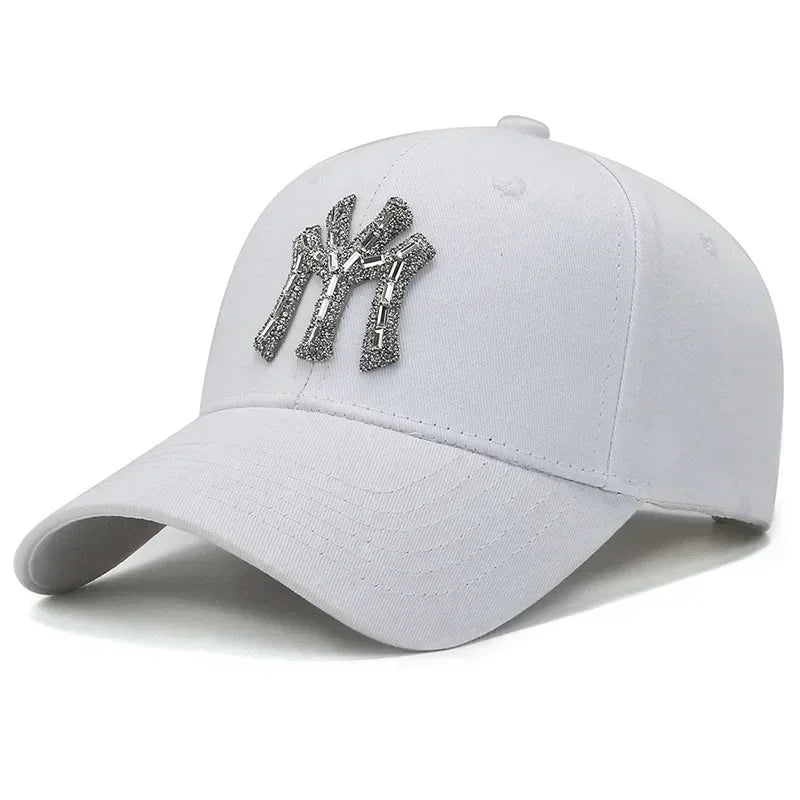 MY Rhinestone Hat Female Spring and Fall Street Casual Outdoor Duck Tongue Cap Fashion Versatile Baseball Cap Sunshade