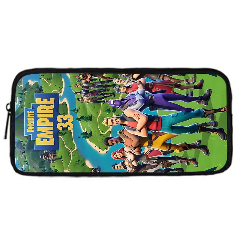 Klassisches FortniteS-Schulrucksack-Set für Kinder mit Lunchtasche und Federmäppchen, große Kapazität, für Jungen und Mädchen, ideales Geschenk