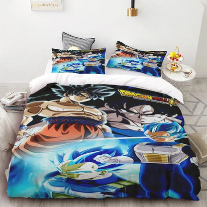 Goku Bettbezug-Set Dragon Ball für Teenager – Bettwäsche-Set mit Deckenbezug für Kinder und Jungen, ideales Geschenk, Schlafzimmerdekor in Queen- und King-Size